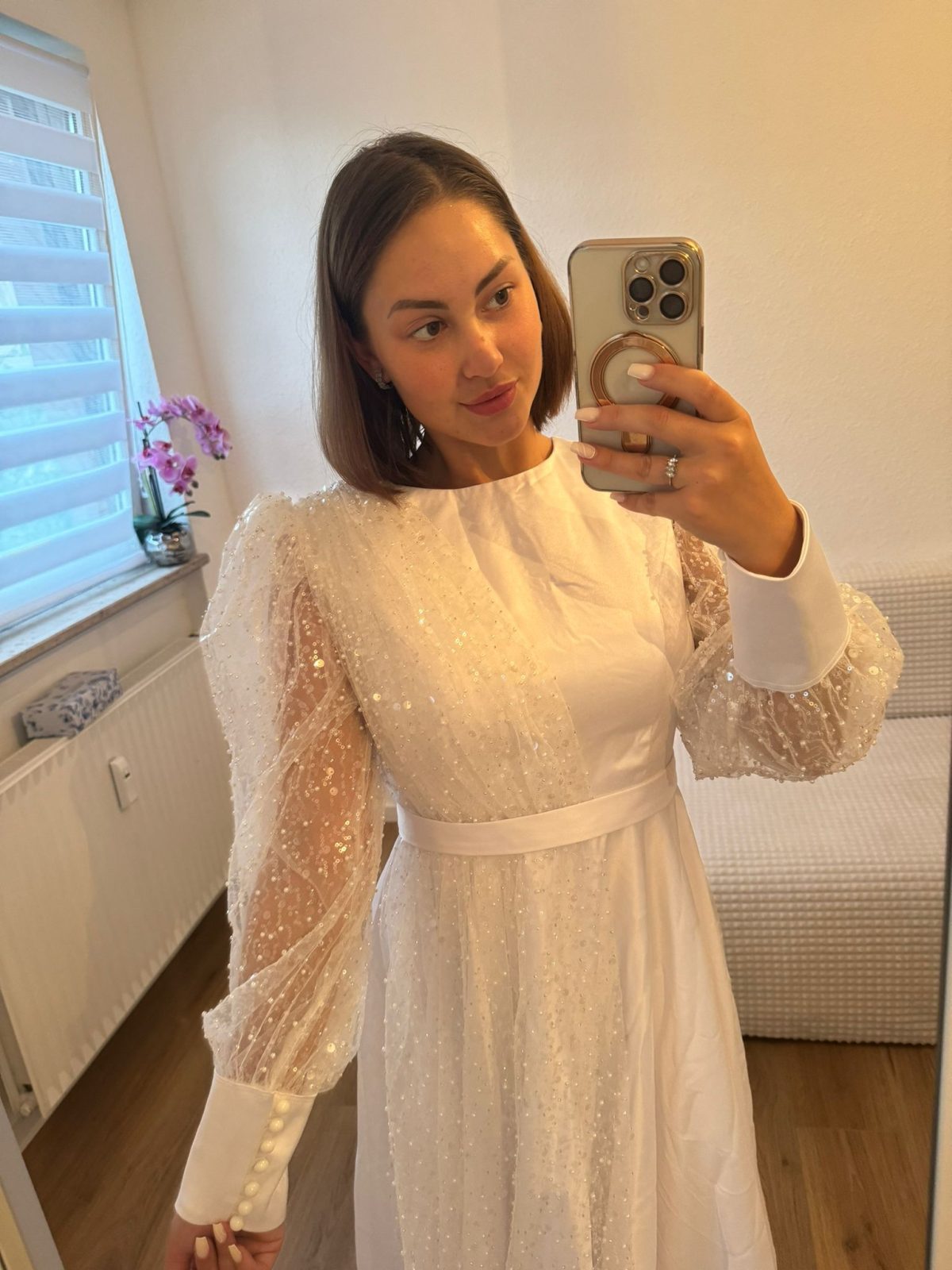 Abendkleid in weiß – Bild 6
